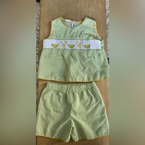 Smocked Shorts Set